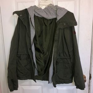 Tilly's Green/Olive Utility Jacket w/ Thermal Coat